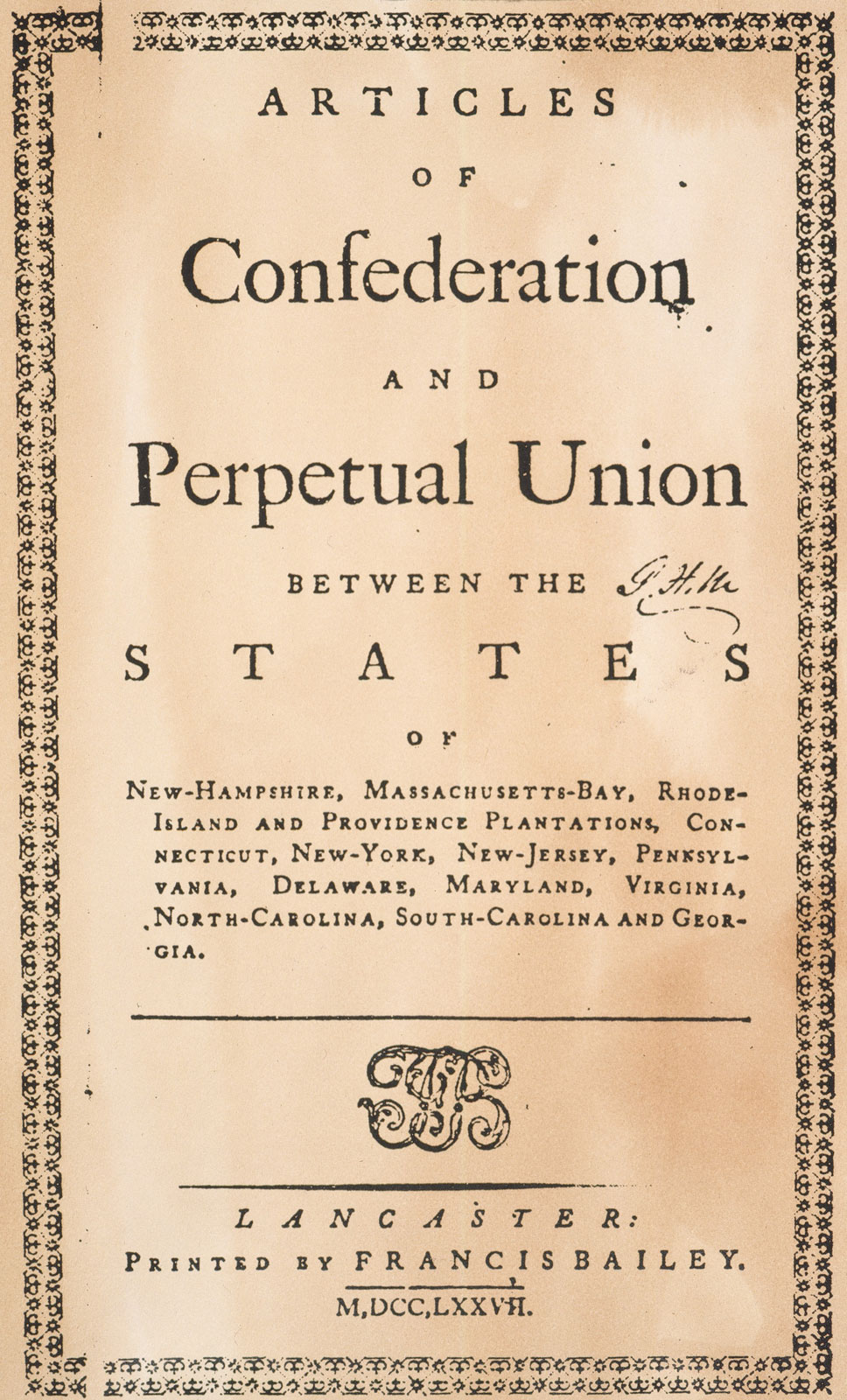 Articles of confederation meaning number