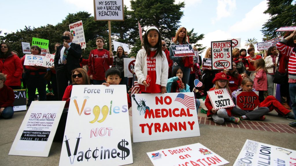 vaccine protest npr