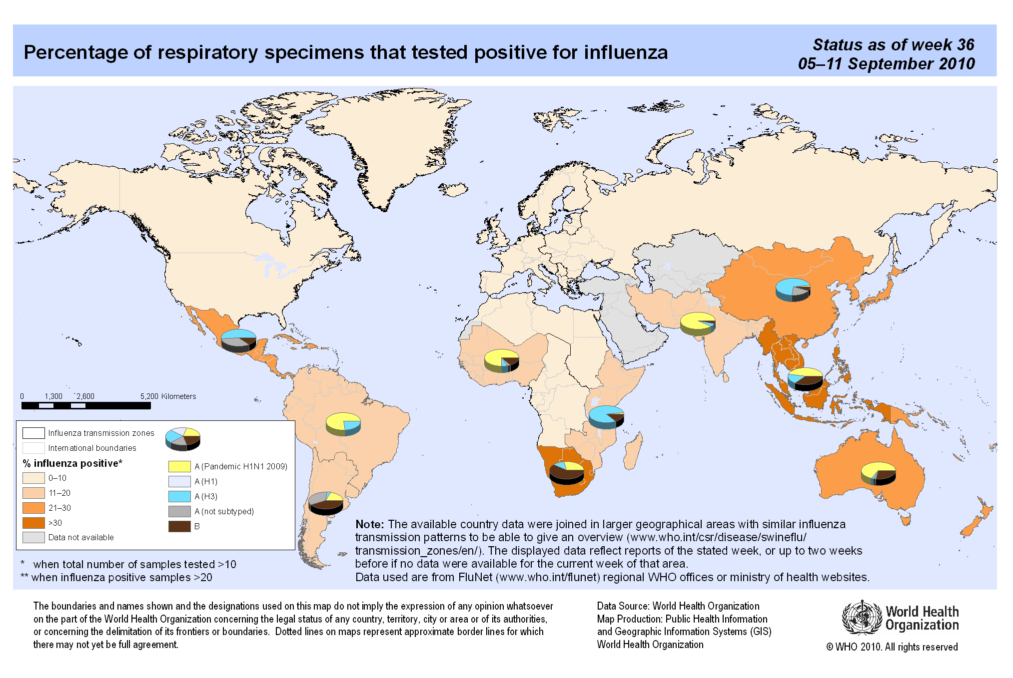 Who regions. H1n1 2009 - 2011 год. Respiratory specimen. World Organization all Map.