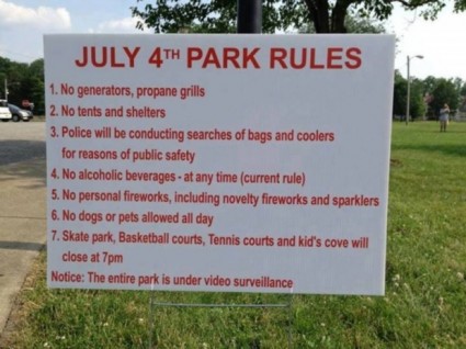 July 4th Park Rules