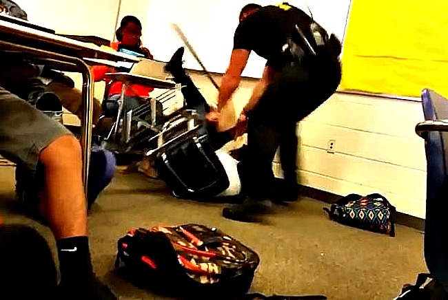 cop attacks sc student