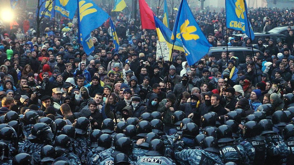 Protest Action Against Eurointegration of Ukraine