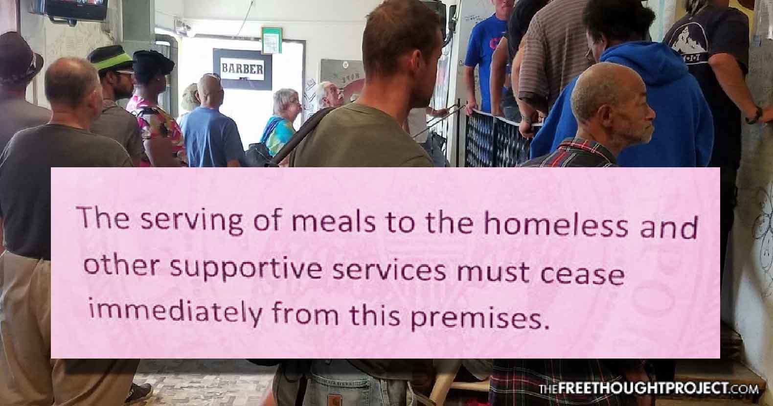hundreds suffer as city shuts down church for helping the homeless