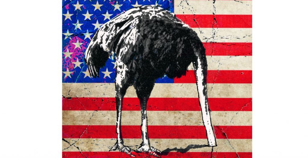 Via Anarcho-Capitalists' Forum:  America’s Crisis – Death of Logic and Objectivity Freda-american-ostrich-1024x526-1-1024x526