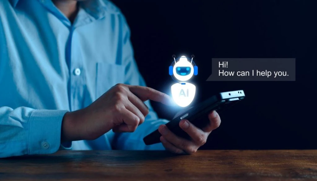 ChatGPT Chat concept AI, Artificial Intelligence. businessman us