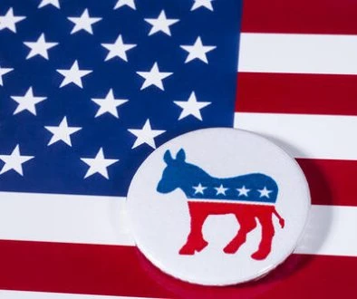 London, Uk - December 18th 2017: The Donkey Symbol Of The Democr