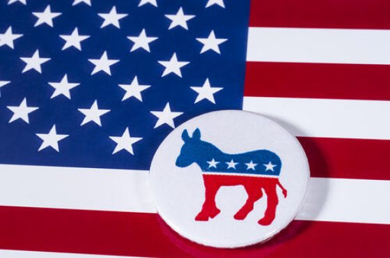 London, Uk - December 18th 2017: The Donkey Symbol Of The Democr London, Uk - December 18th 2017: The Donkey Symbol Of The Democr