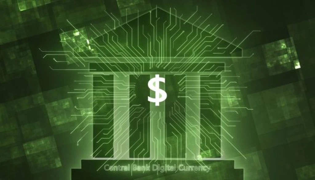 Central,Bank,Digital,Currency,(dollar),-,On,The,Future,Background.