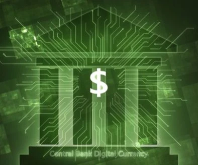 Central,Bank,Digital,Currency,(dollar),-,On,The,Future,Background.