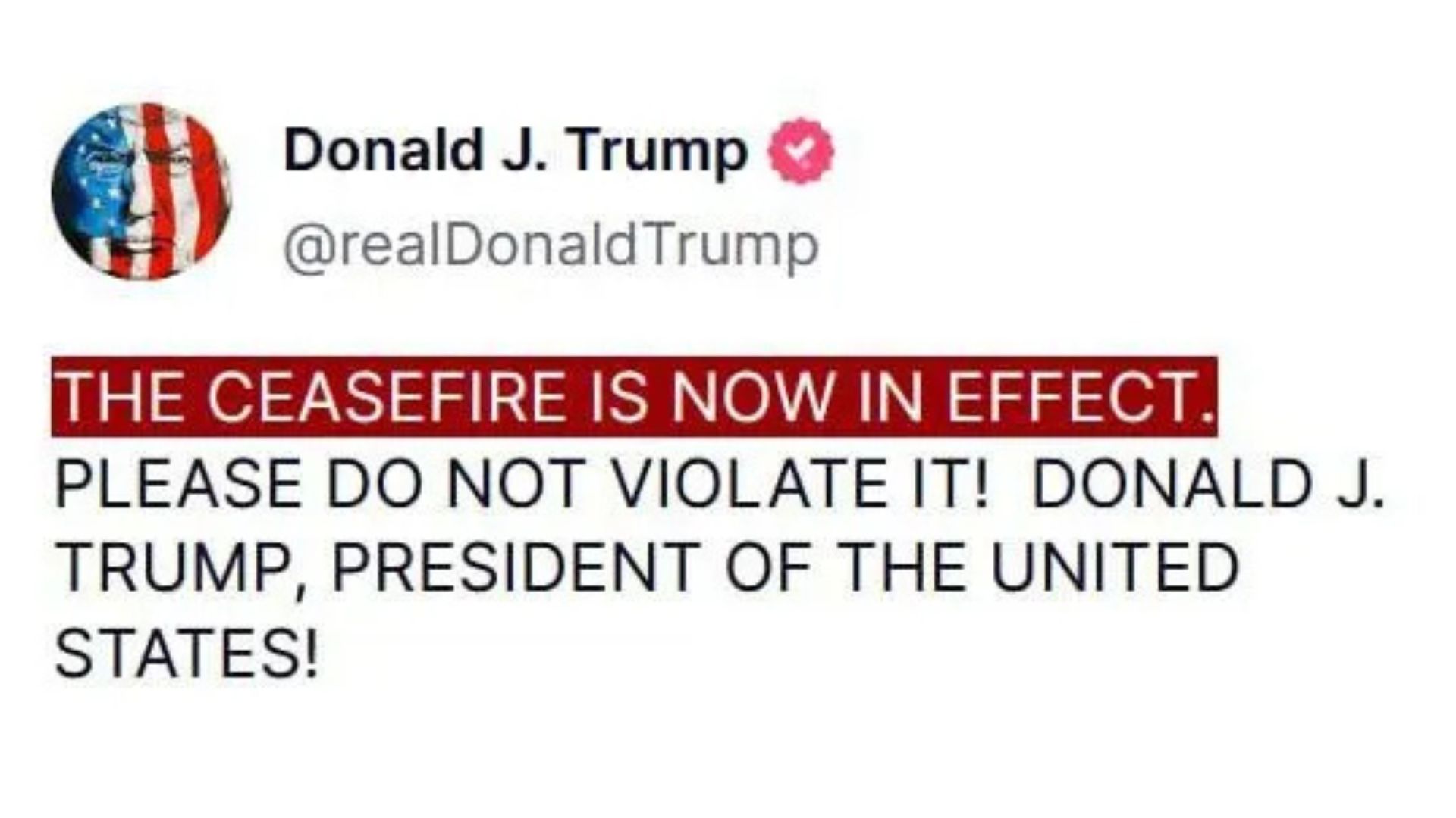 Trump yelling ‘ceasefire’ doesn’t mean ‘ceasefire’.