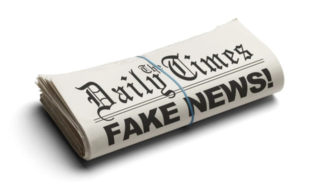 Fake,News,In,The,Daily,Times,Isolated,On,White,Background.