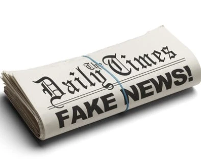 Fake,News,In,The,Daily,Times,Isolated,On,White,Background.