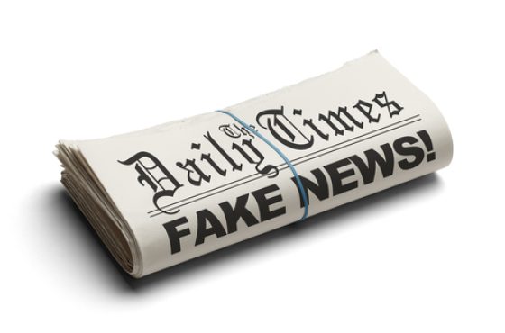 Fake,News,In,The,Daily,Times,Isolated,On,White,Background.