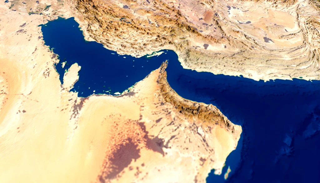 Strait of Hormuz satellite view