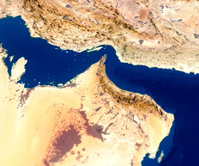 Strait of Hormuz satellite view