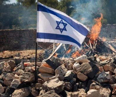 adobe-firefly-AI-israeli-flag-burning-rubble