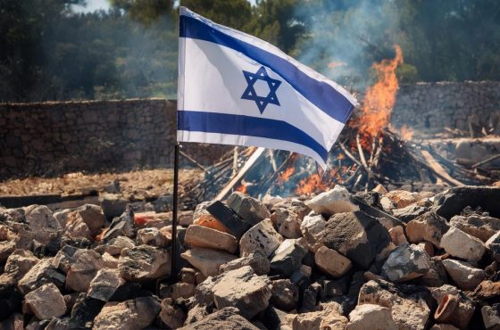 adobe-firefly-AI-israeli-flag-burning-rubble