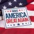 resolution american flag with sign Make America great again