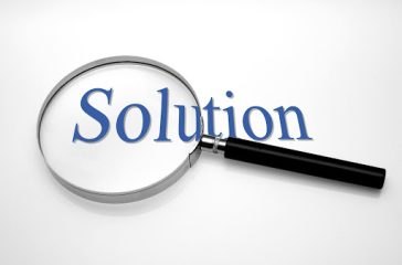 magnifying glass and some text (solution)