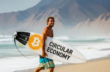 Bitcoin-circular-economy-surfboard-and-mountains-1024x536