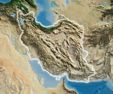 Close-up,Of,The,Iran,Border,Area,On,A,Satellite,Map.