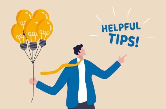 Helpful tips for business, useful ideas or smart trick to success, advice or suggestion information for improvement concept, smart businessman holding lightbulb ideas balloon telling helpful tips. Helpful tips for business, useful ideas or smart trick to success, advice or suggestion information for improvement concept, smart businessman holding lightbulb ideas balloon telling helpful tips.