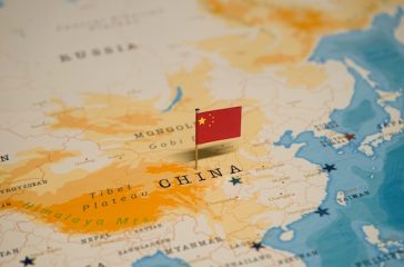 The,Map,And,Flag,Of,China.