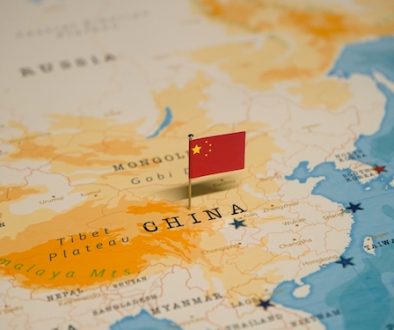 The,Map,And,Flag,Of,China.