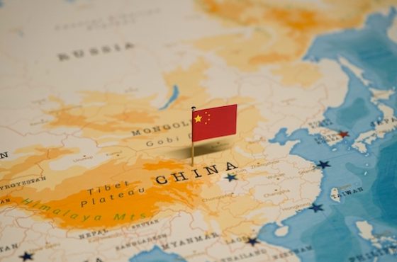 The,Map,And,Flag,Of,China.