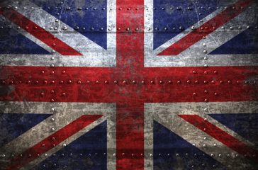 Grungy,United,Kingdom,Flag,On,A,Metal,Texture