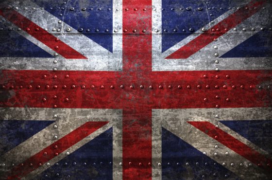 Grungy,United,Kingdom,Flag,On,A,Metal,Texture