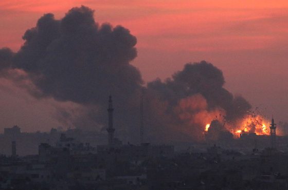 Gaza-Explosion-Smoke-Israeli-Raids