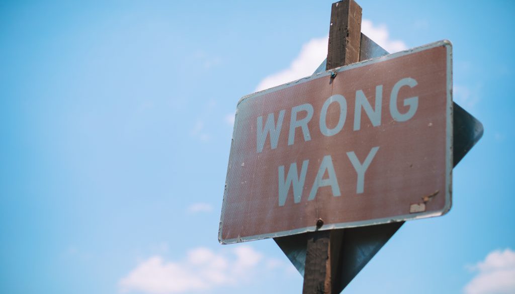 Wrong Way Sign