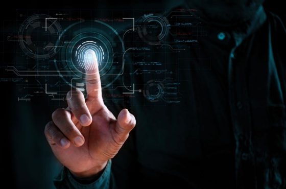 Businessman,Access,Scan,Fingerprint,Biometric,Identity,And,Approval,,Secure,Access