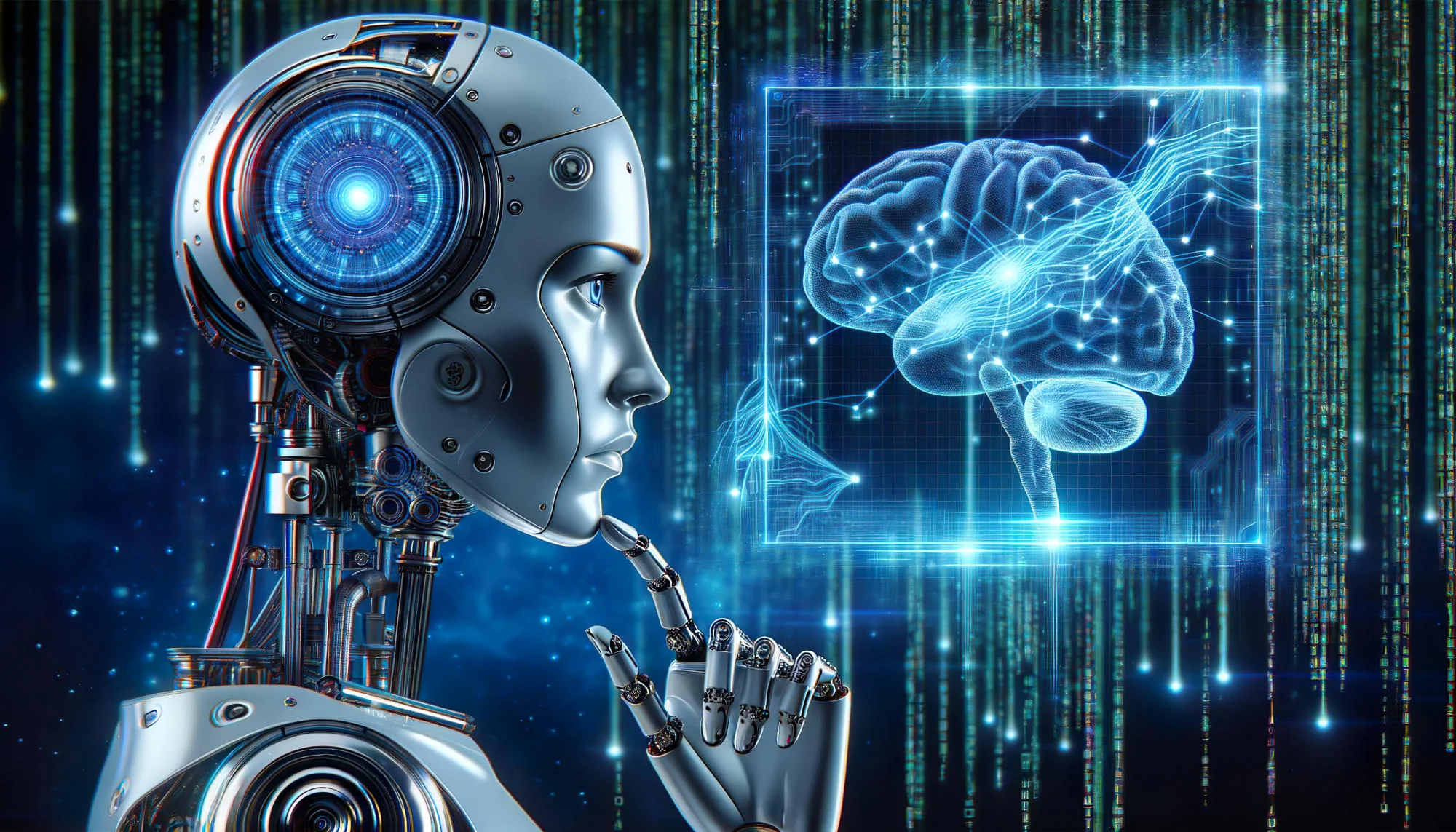 Artificial-Intelligence-Robot-Thinking-Brain