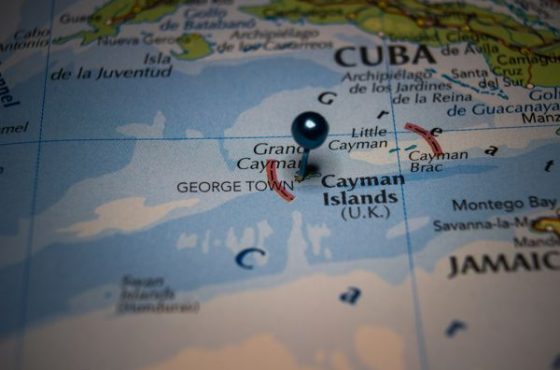 George,Town,,The,Capital,Of,The,Cayman,Islands,Pinned,On