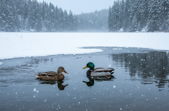 Firefly_ducks-frozen-pond