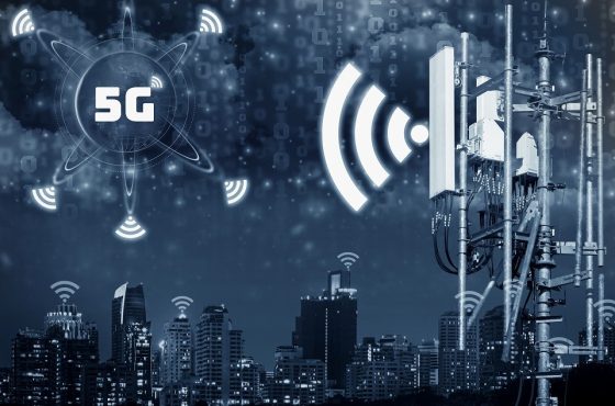 Night,View,Of,Smart,City,with,5g,Network,And,Wifi,Symbol