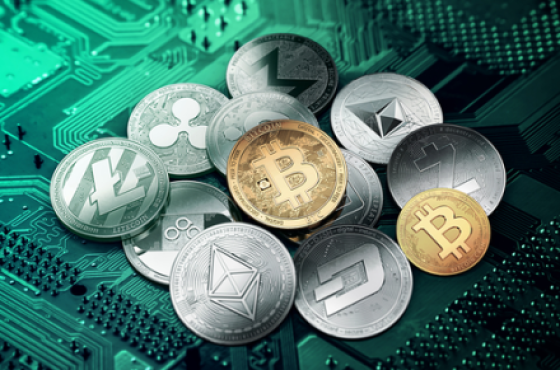 Cryptocurrency-bitcoin-basket