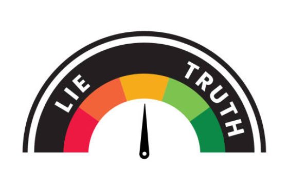 Lie vs Truth - Speedometer Infographics, Level Meter, Vector Illustration